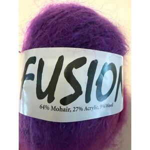 Fusion Mohair Blend Yarn Purple Pink Variegated 50g 136yd Fluffy Knitting Wool